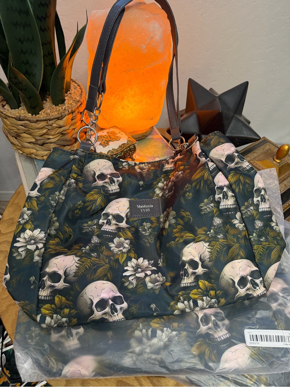 Skull Floral Shoulder Bag Bundle of 3 Gothic Purses - Picture 2 of 3